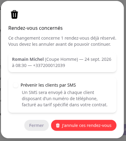 Gestion d'absence exceptionnelle